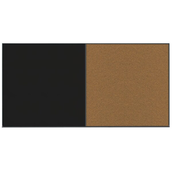 Enclosed Corkboard, 1 Door, 60"x36", 4" Fra